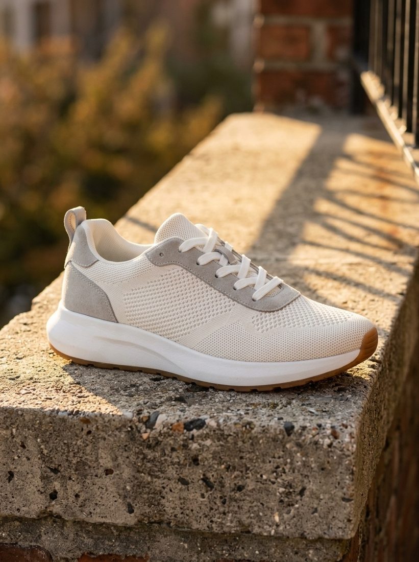 Sneaker on a concrete ledge